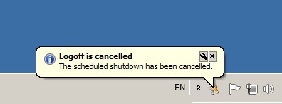 cancel shutdown scheduled on windows command (cmd)